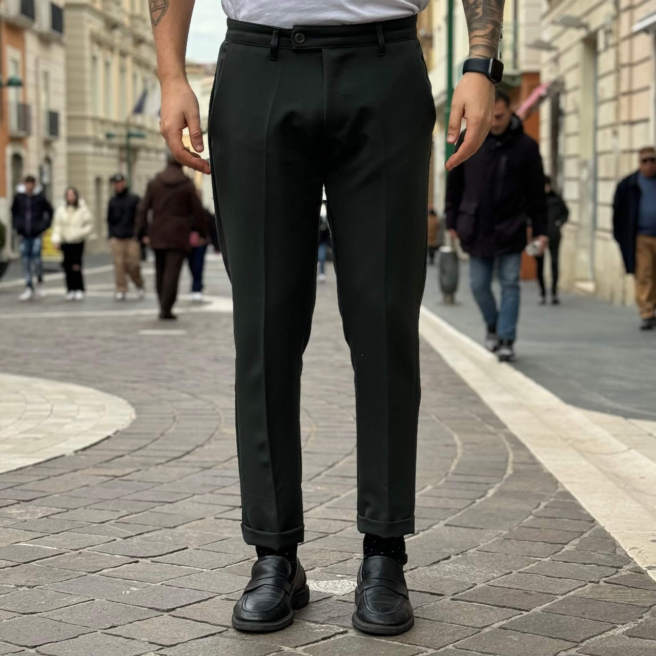 Pantalone Verdone con Bottone limited - FLAG STORE