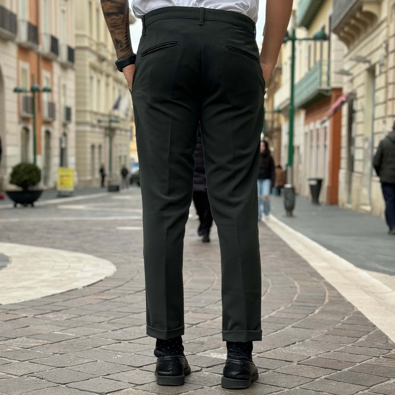 Pantalone Verdone con Bottone limited - FLAG STORE