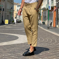 Thumbnail for Pantalone beige con Doppio Bottone - FLAG STORE