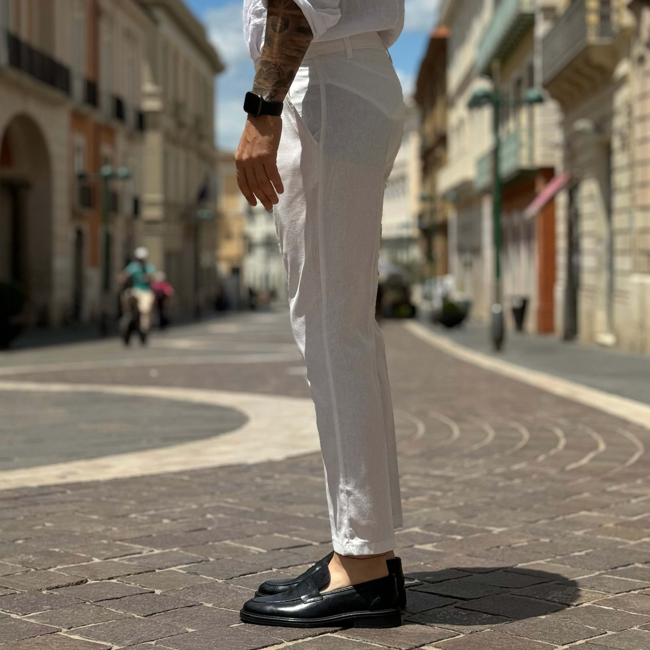 Pantalone bianco in lino - FLAG STORE