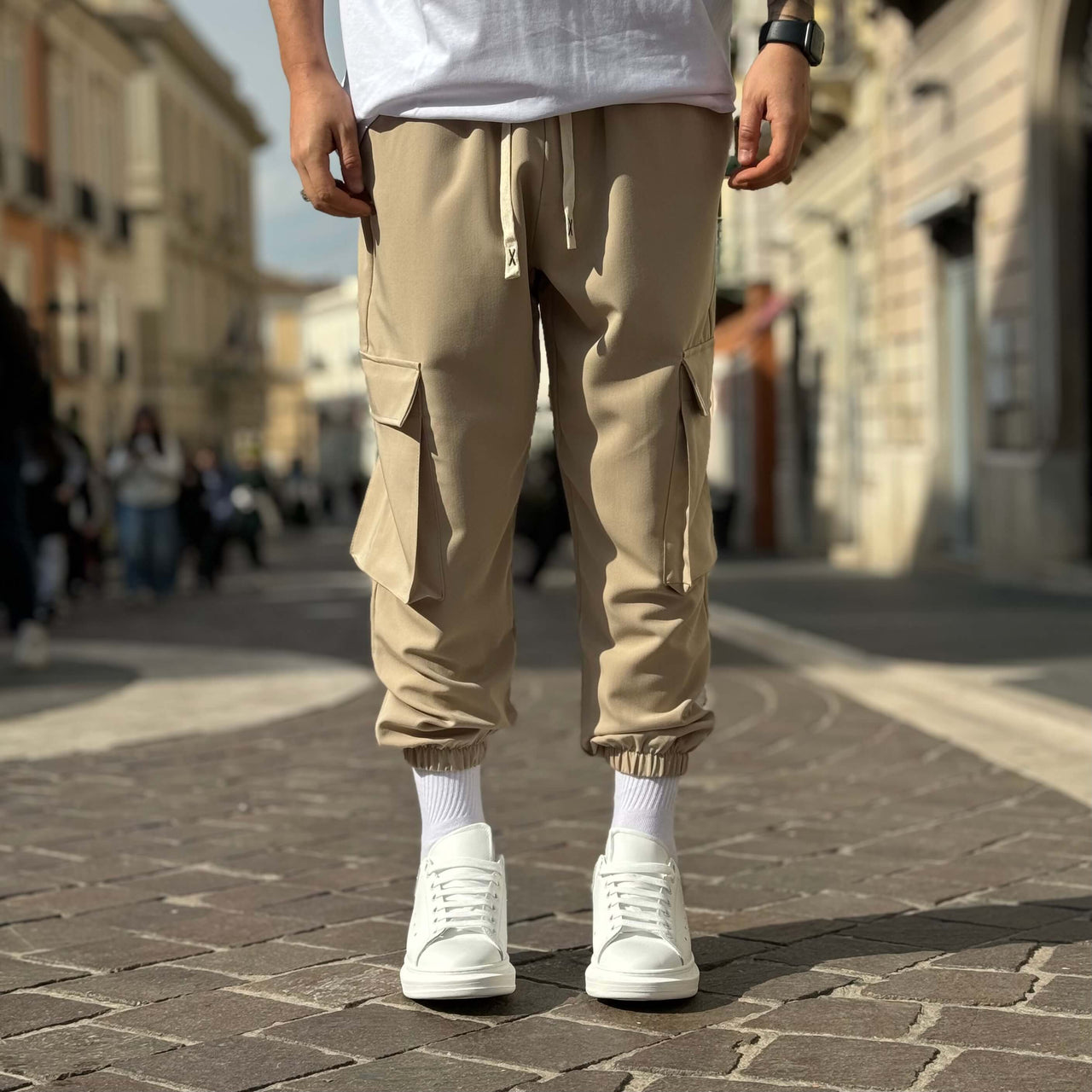 Pantalone cargo beige 2.0 - FLAG STORE