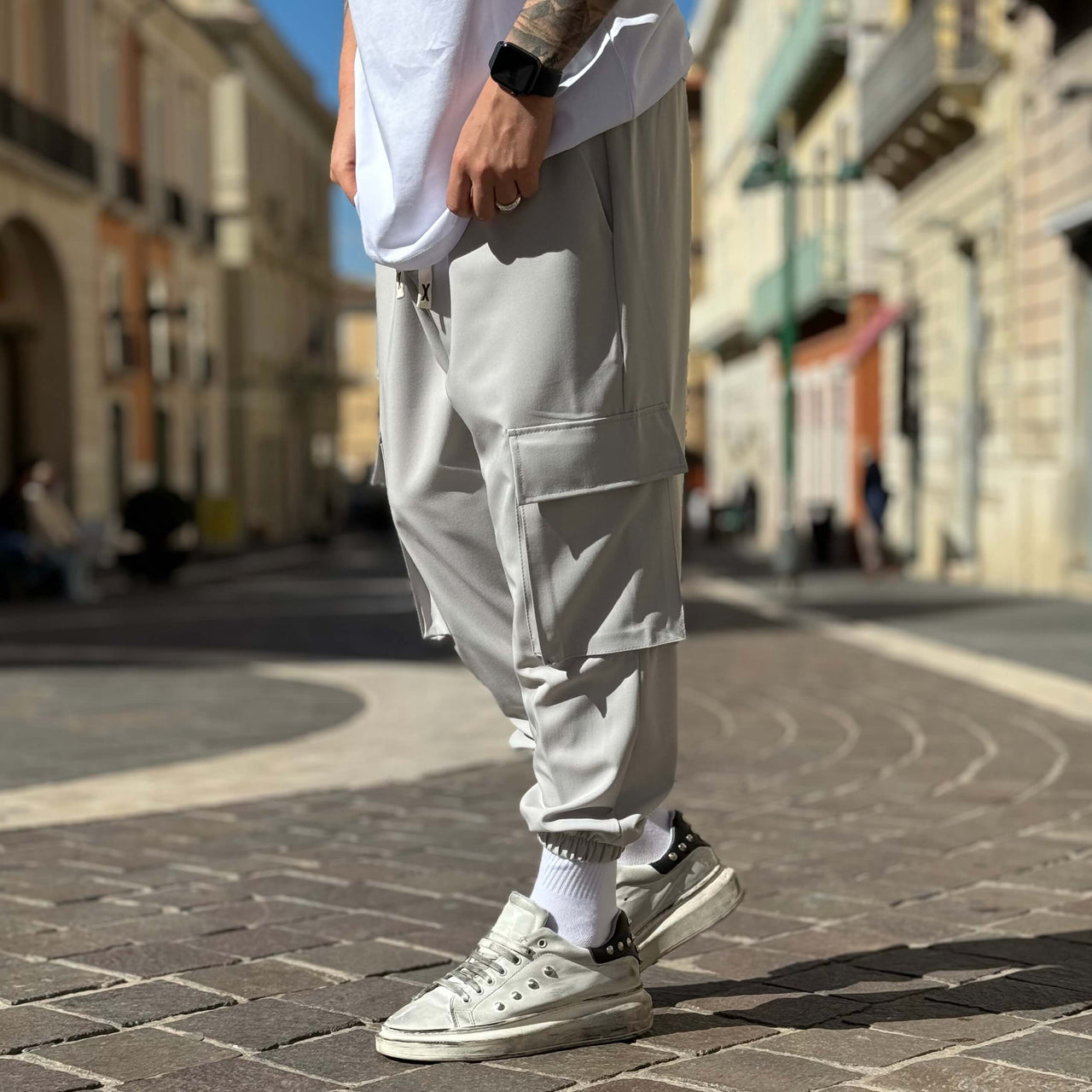 Pantalone cargo ghiaccio - FLAG STORE