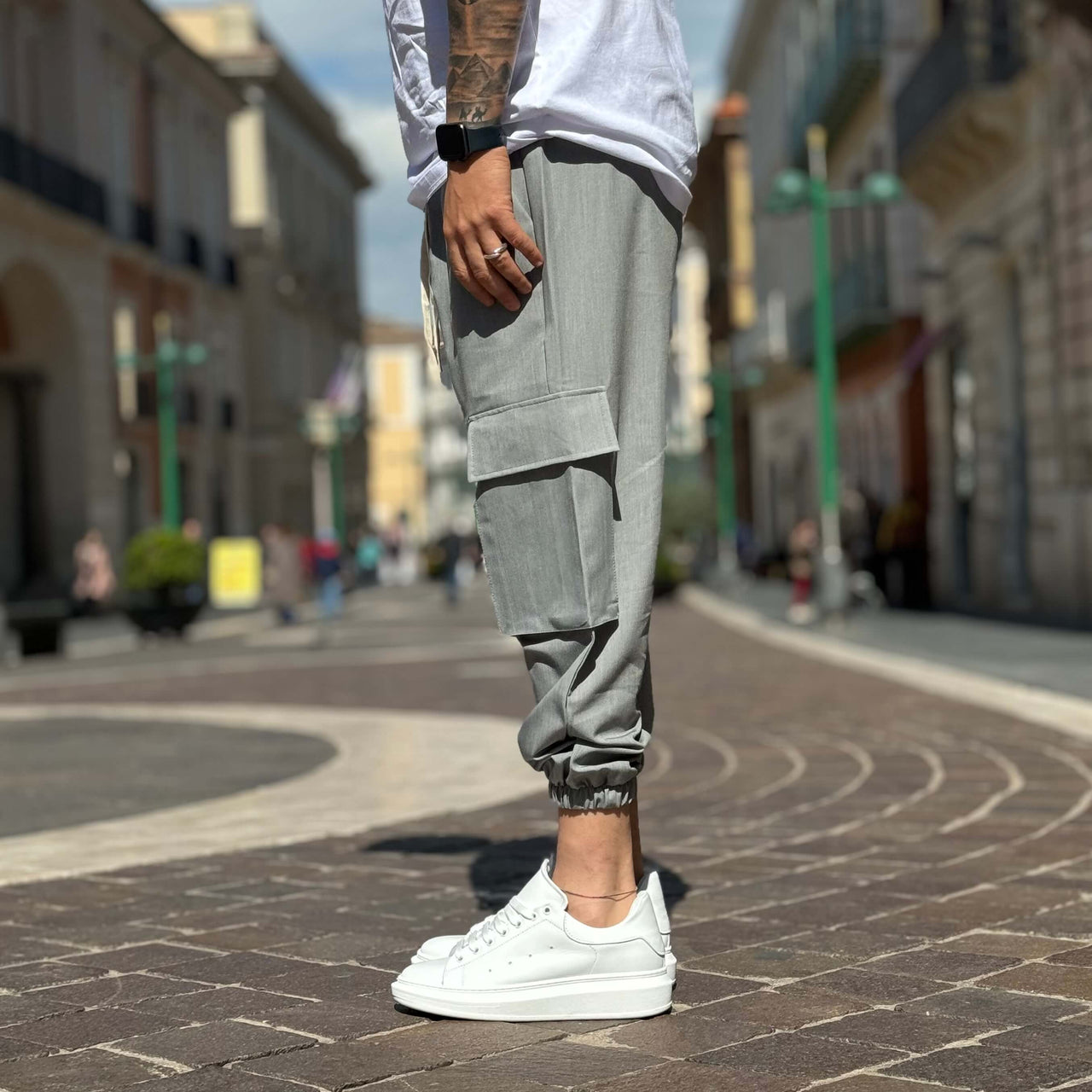 Pantalone cargo grigio 2.0 - FLAG STORE