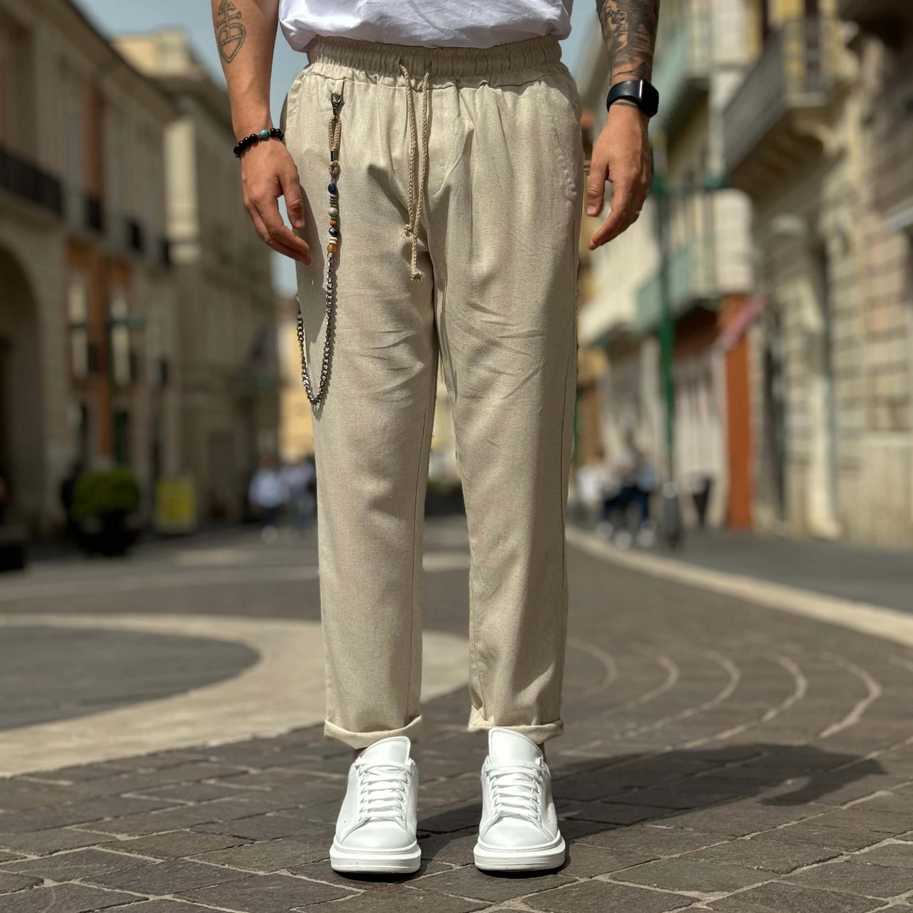 Pantalone di Lino Tortora - FLAG STORE