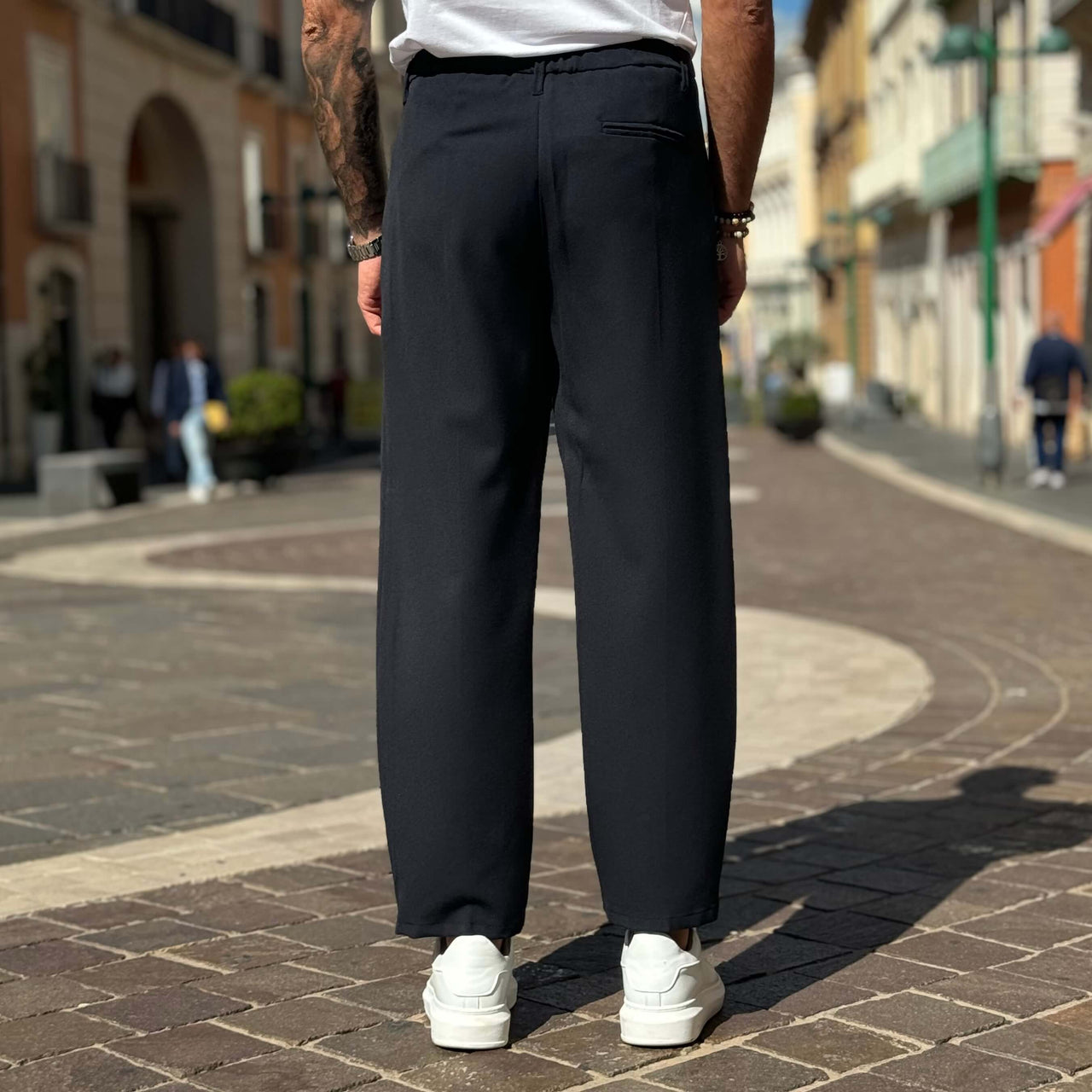 Pantalone gamba larga blu navy - FLAG STORE