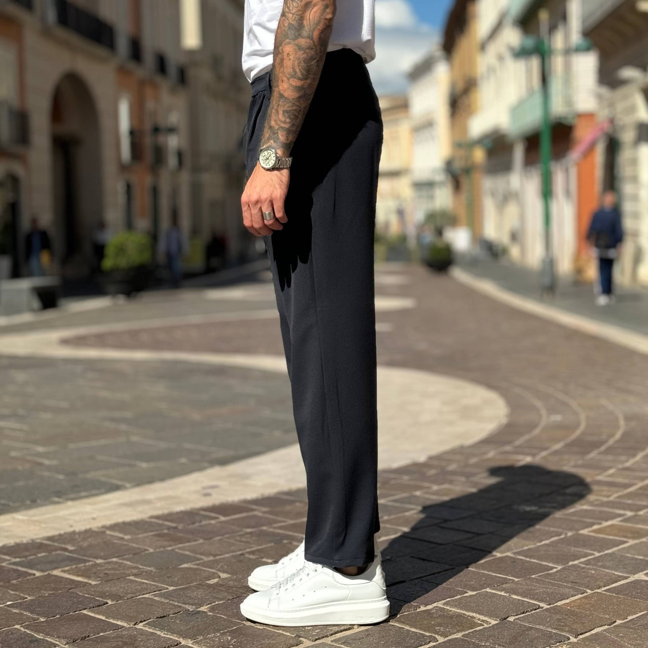 Pantalone gamba larga blu navy - FLAG STORE