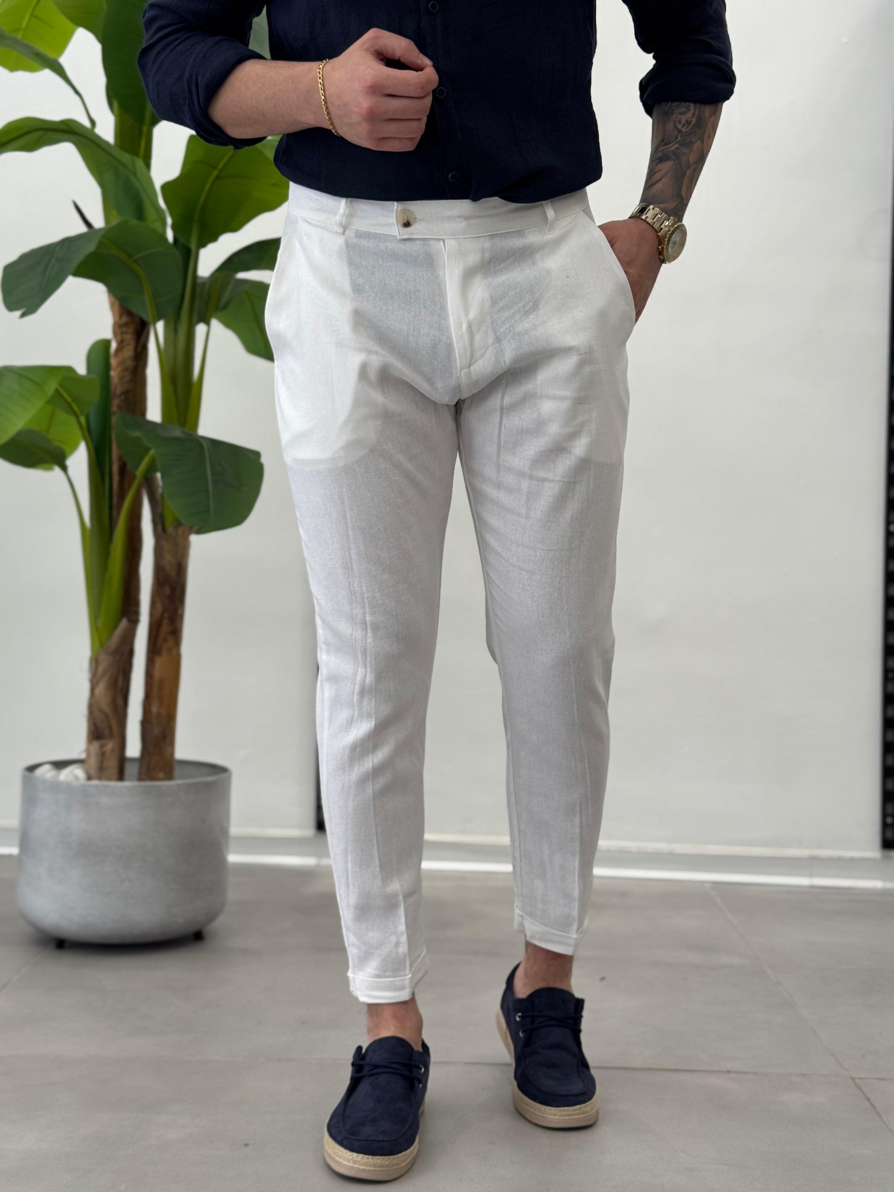 Pantalone in Lino Casablanca