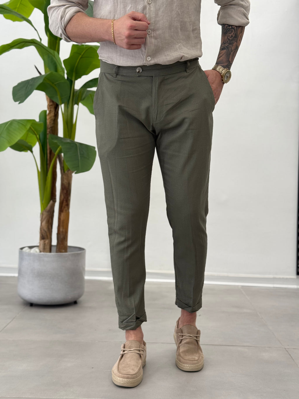 Pantalone in Lino Casablanca