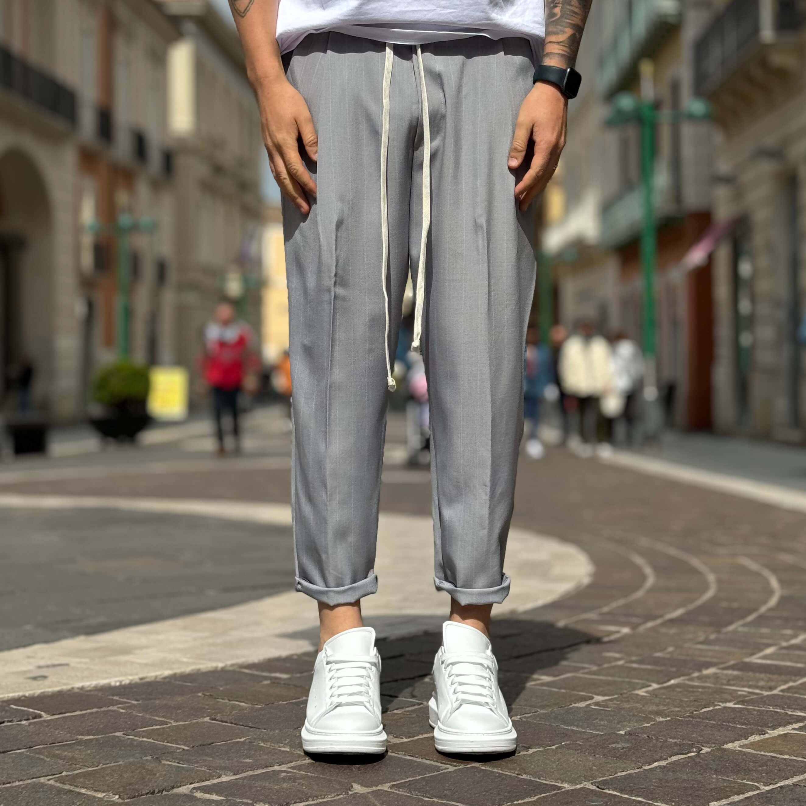 Pantalaccio japan gessato grigio - FLAG STORE