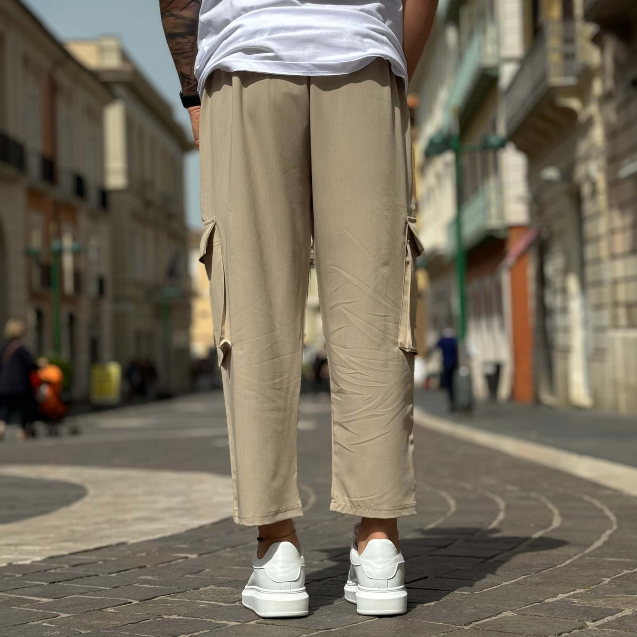 Pantalone japan tasconato beige 2.0 - FLAG STORE