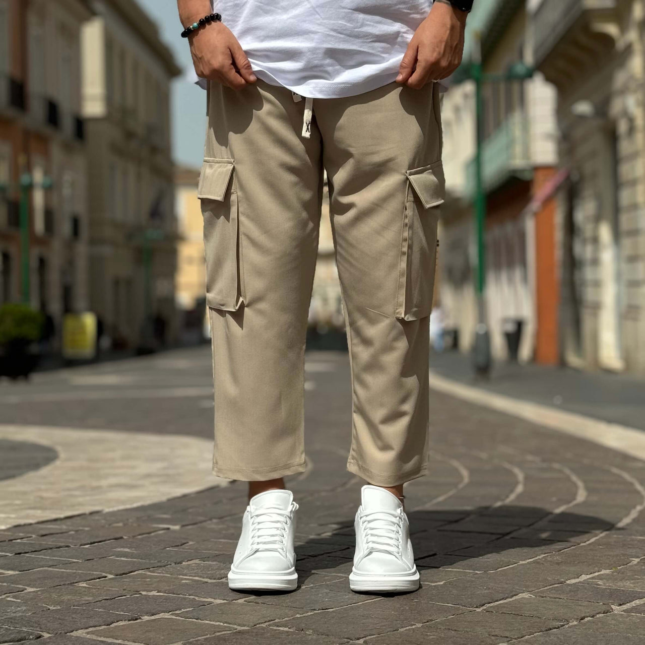 Pantalone tasconato beige 2.0 - FLAG STORE