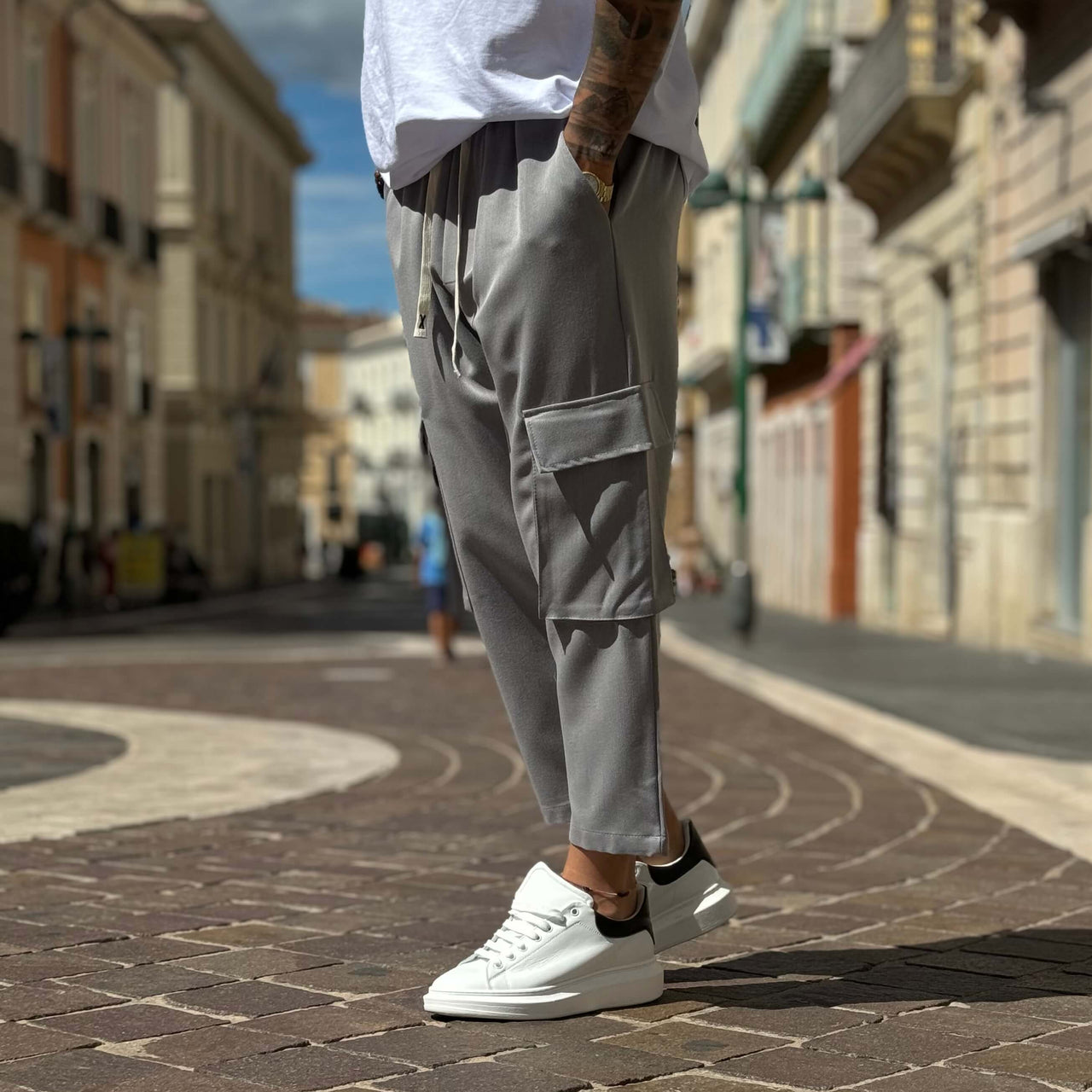 Pantalone japan tasconato grigio - FLAG STORE