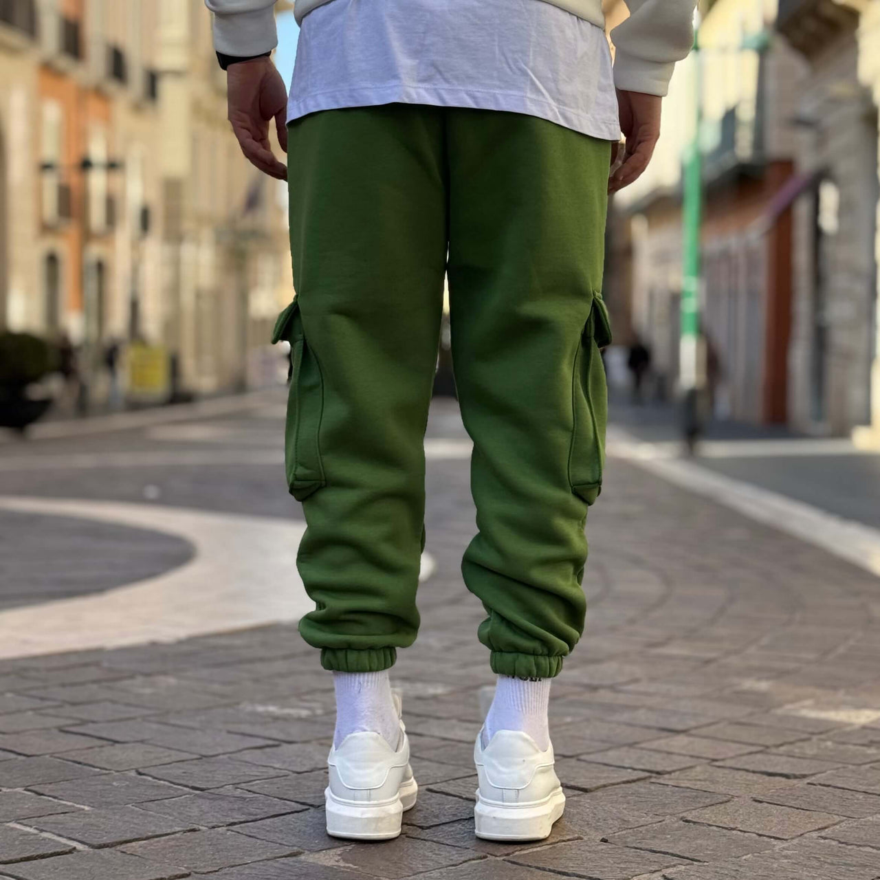 Pantalone tuta cargo verde 2.0 - FLAG STORE