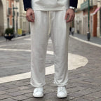 Pantalaccio tuta garzata gamba larga bianco - FLAG STORE