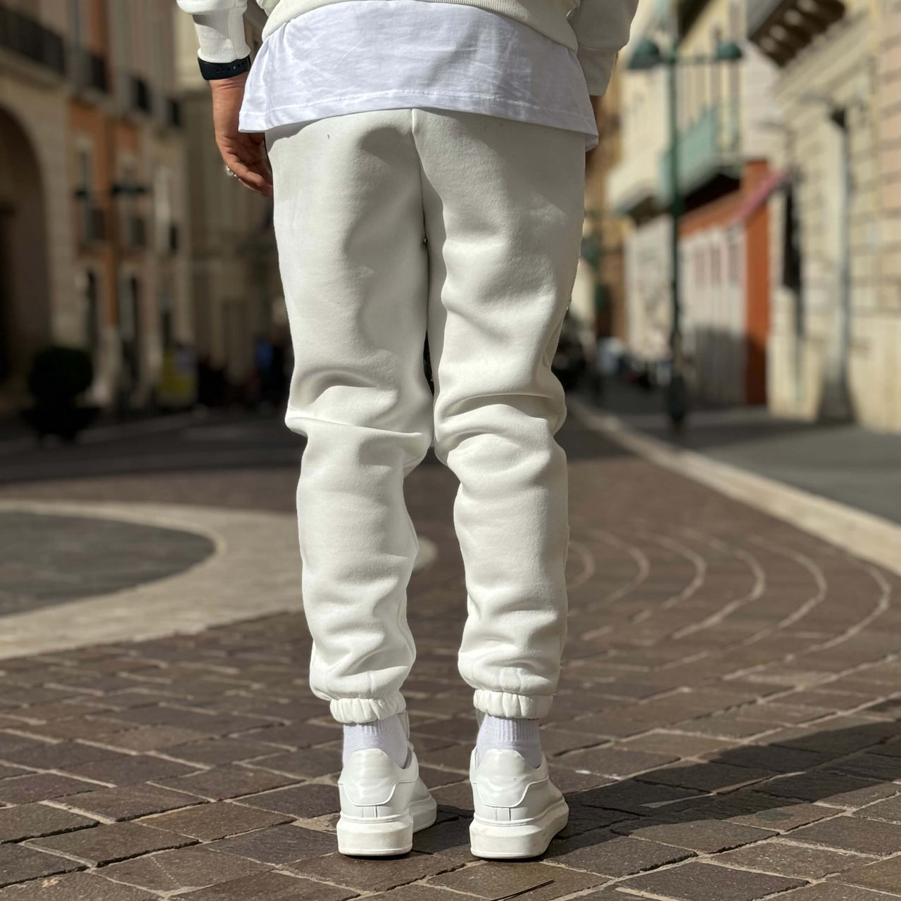 Pantalone tuta jogger bianco - FLAG STORE