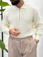Polo con Zip Gold