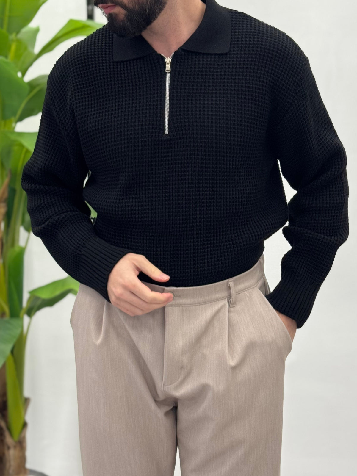 Gold Zip Polo