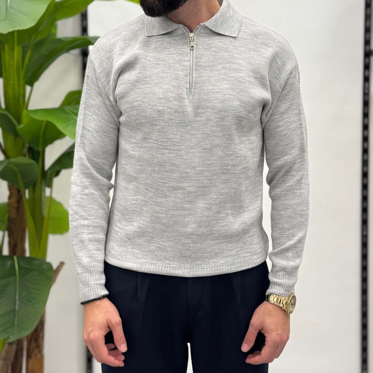 Polo con cerniera Zen