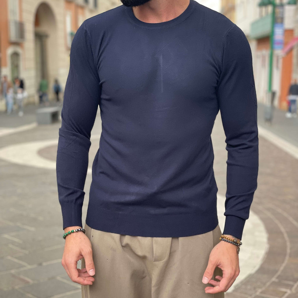 Pullover basic blu 2.0 - FLAG STORE