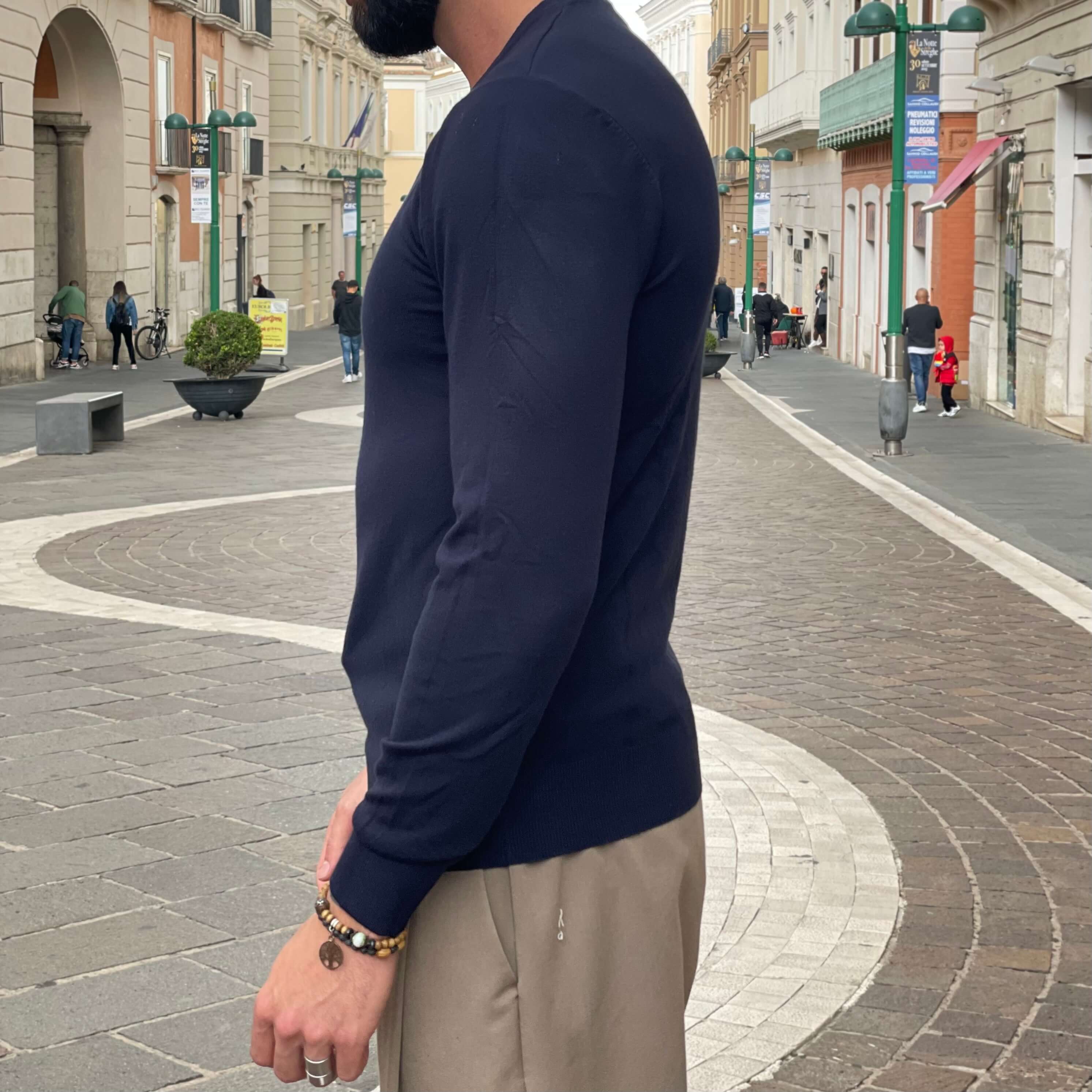 Pullover basic blu 2.0 - FLAG STORE