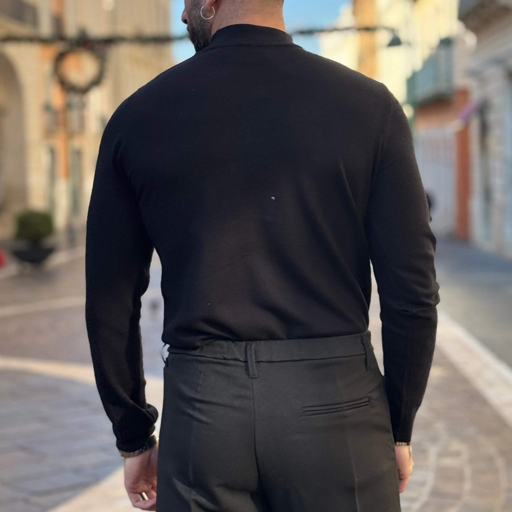 Pullover lupetto nero - FLAG STORE