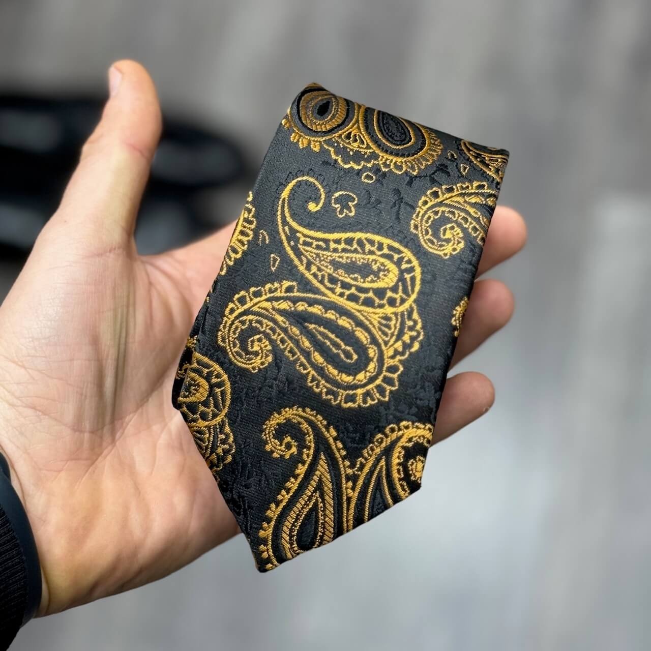 Set Oro con fantasia Cravatta | Pochette  - FLAG STORE