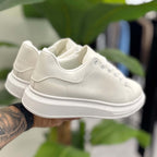 Sneakers Uomo Suola Alta Bianca