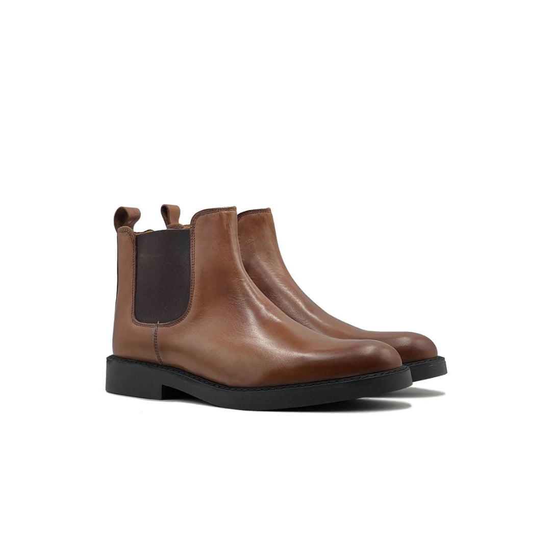 Stivale Chelsea marrone in pelle - FLAG STORE