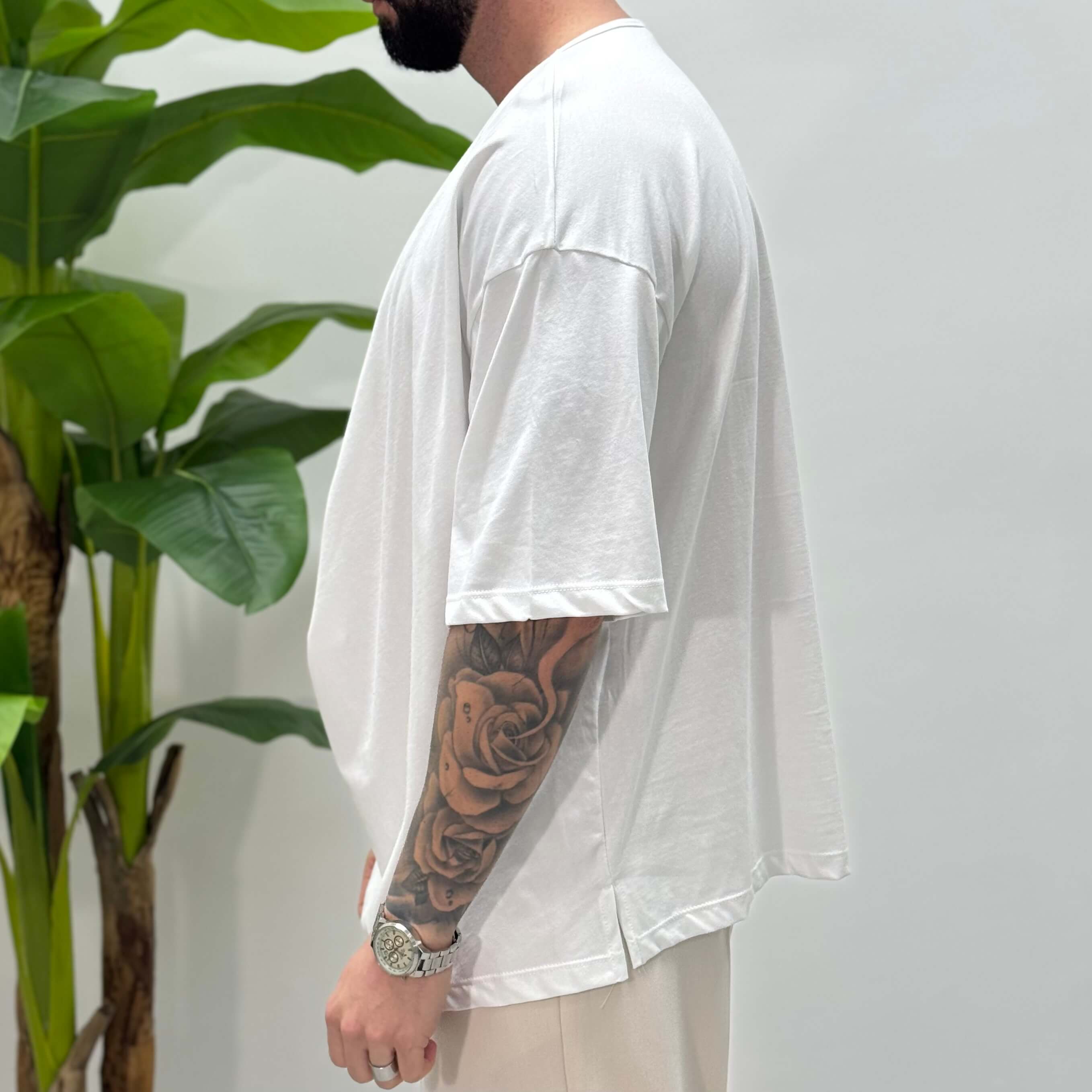 T-shirt bianca scollata ibiza - FLAG STORE