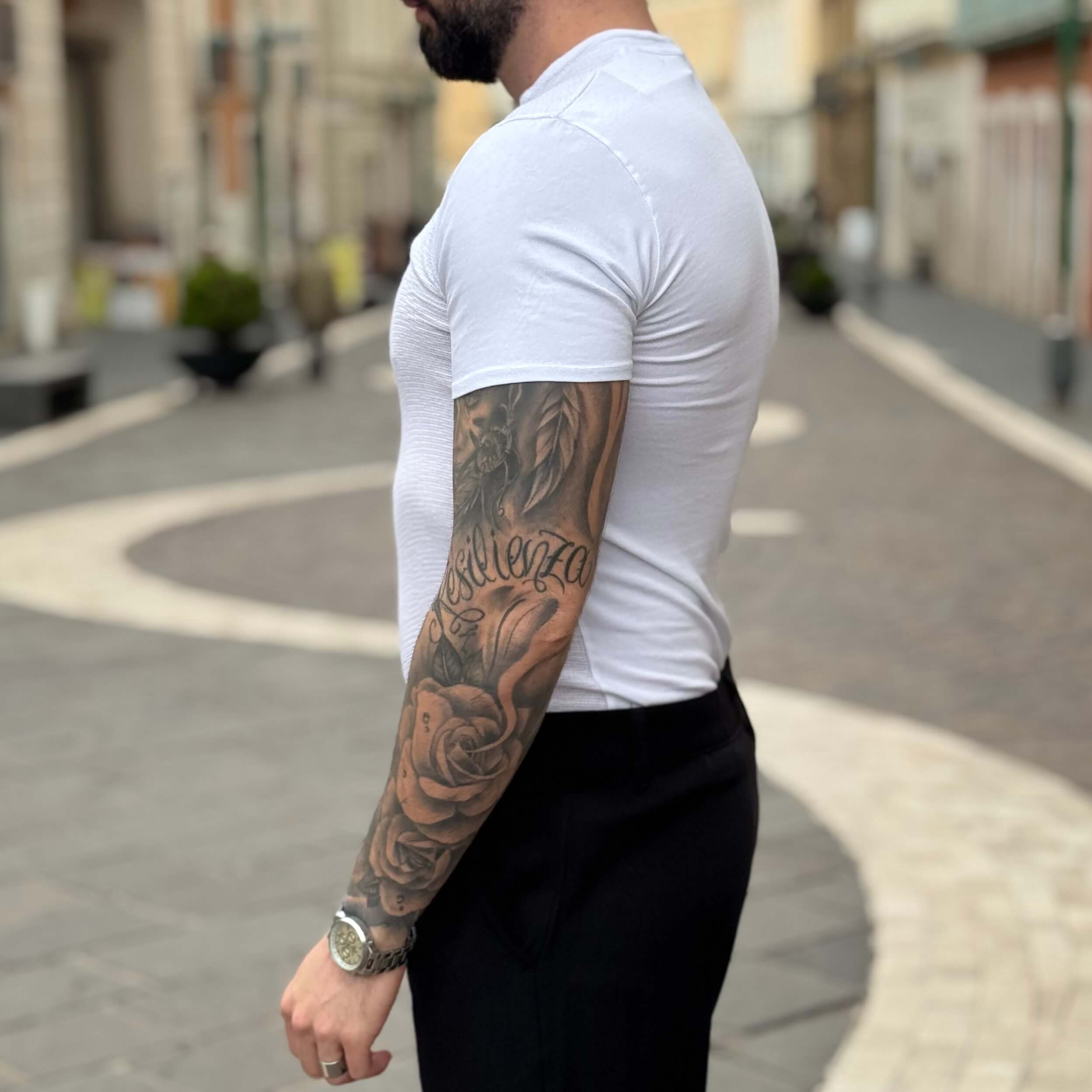 T-shirt bianca serafino - FLAG STORE