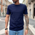 Basic slim blue t-shirt 2.0 - FLAG STORE