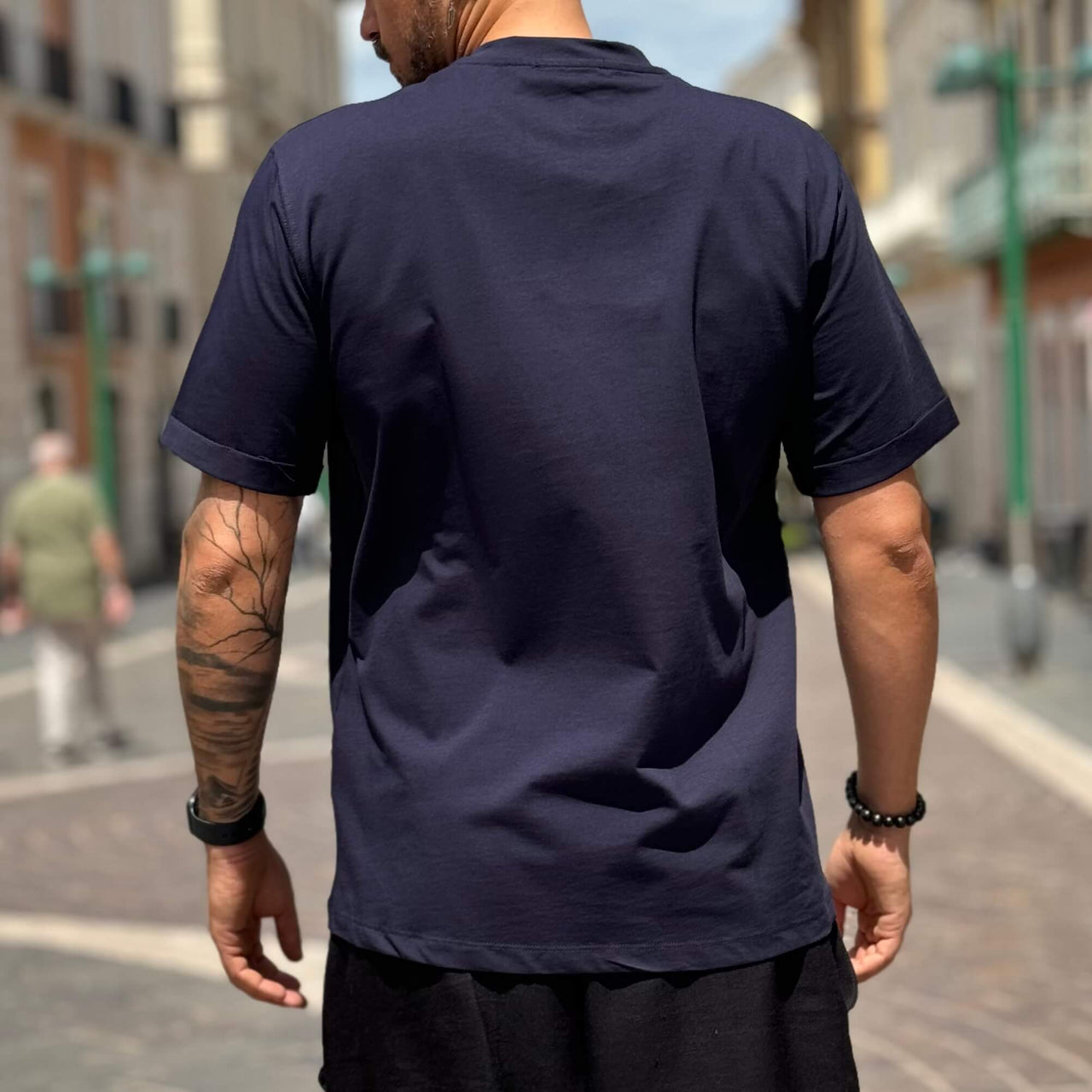 T-shirt blu navy basic regolare - FLAG STORE