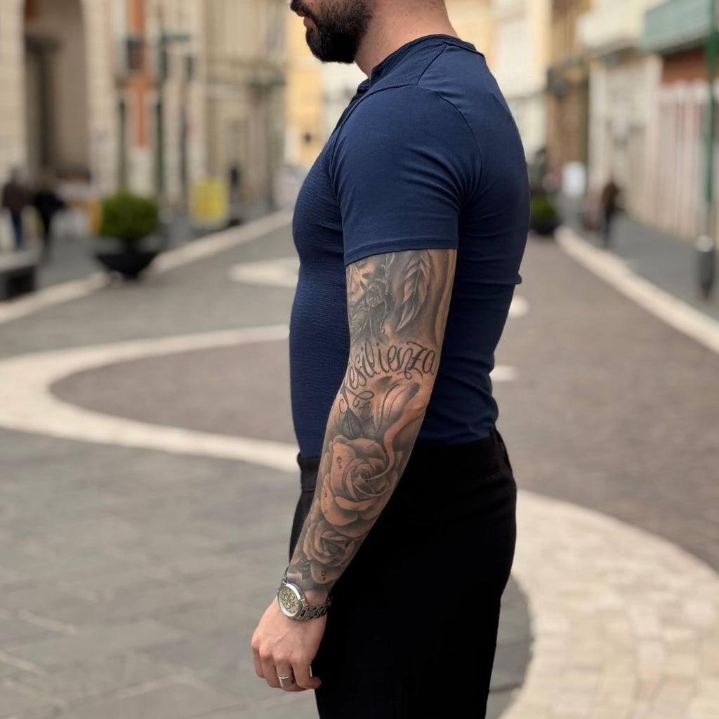 T-shirt blu serafino - FLAG STORE