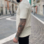 T-shirt crema basic slim 2.0 - FLAG STORE
