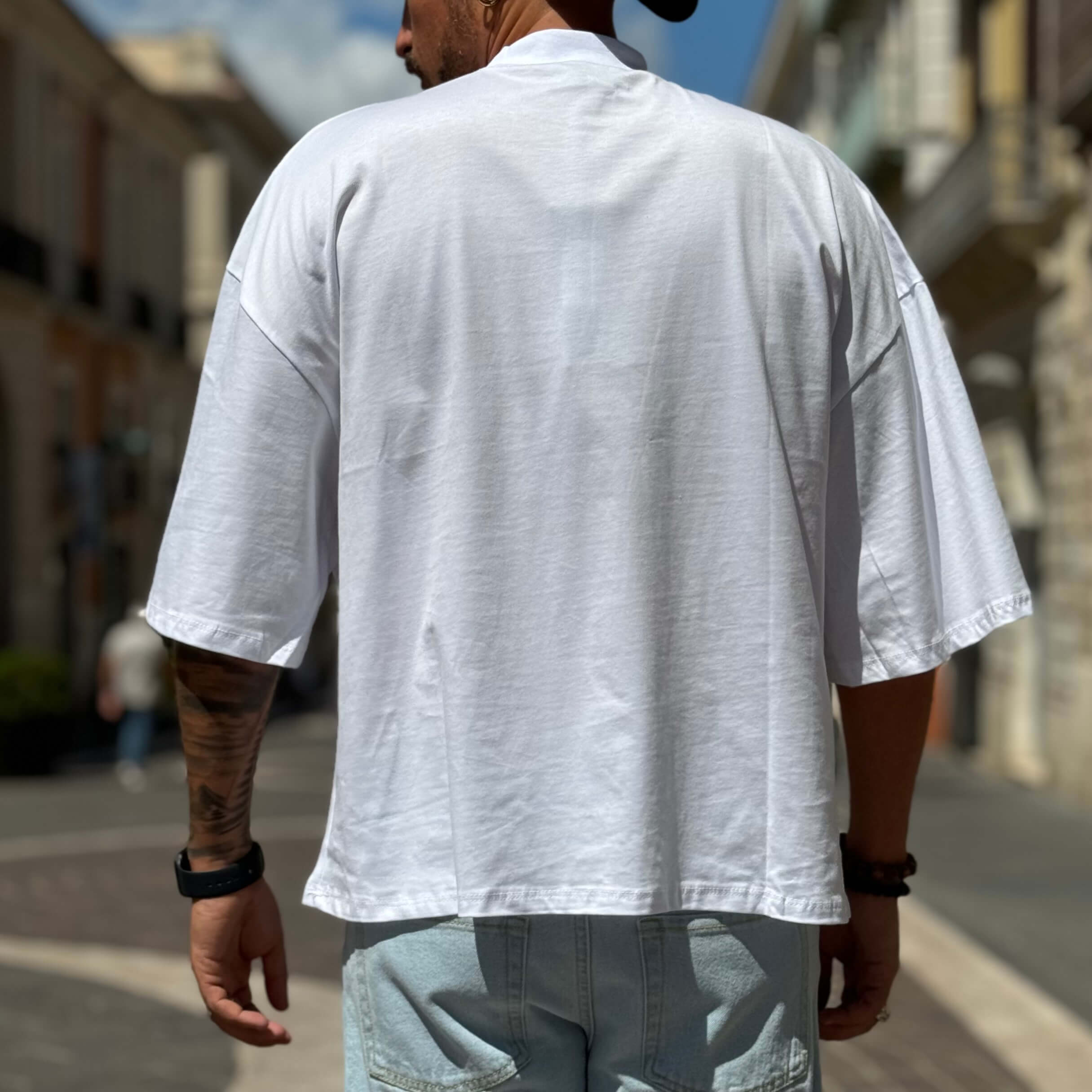 T-shirt cropped bianca 2.0 - FLAG STORE