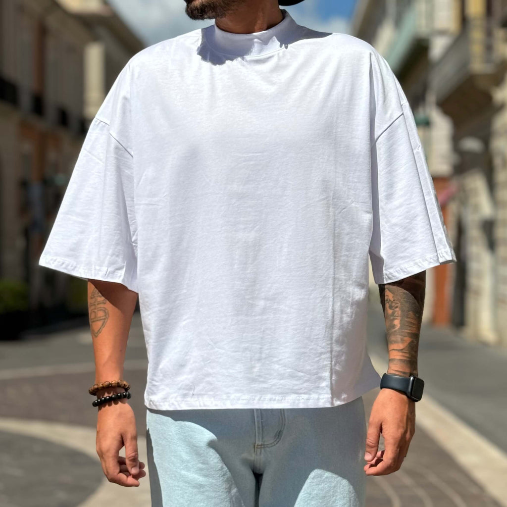 T-shirt cropped bianca 2.0 - FLAG STORE