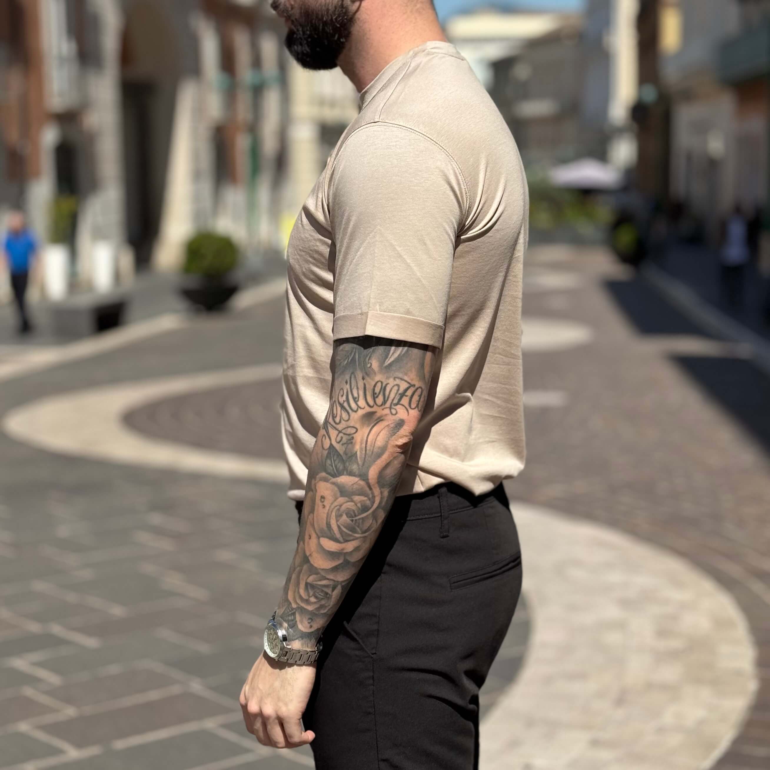 T-shirt in filo di scozia