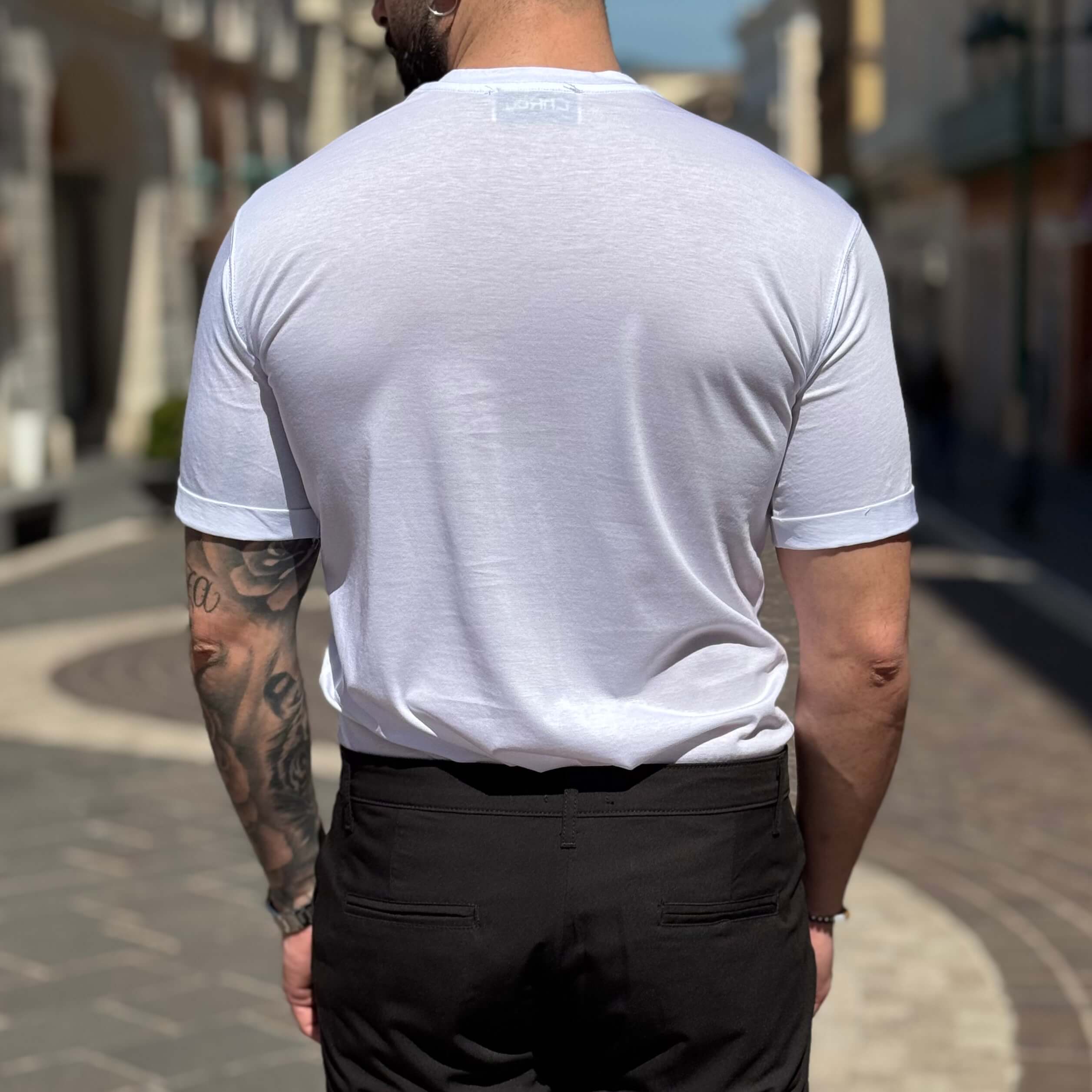 T-shirt in filo di scozia