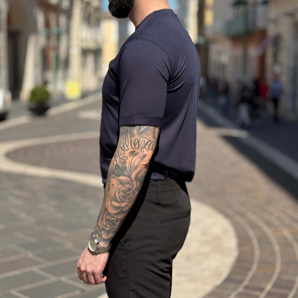 T-shirt in filo di scozia