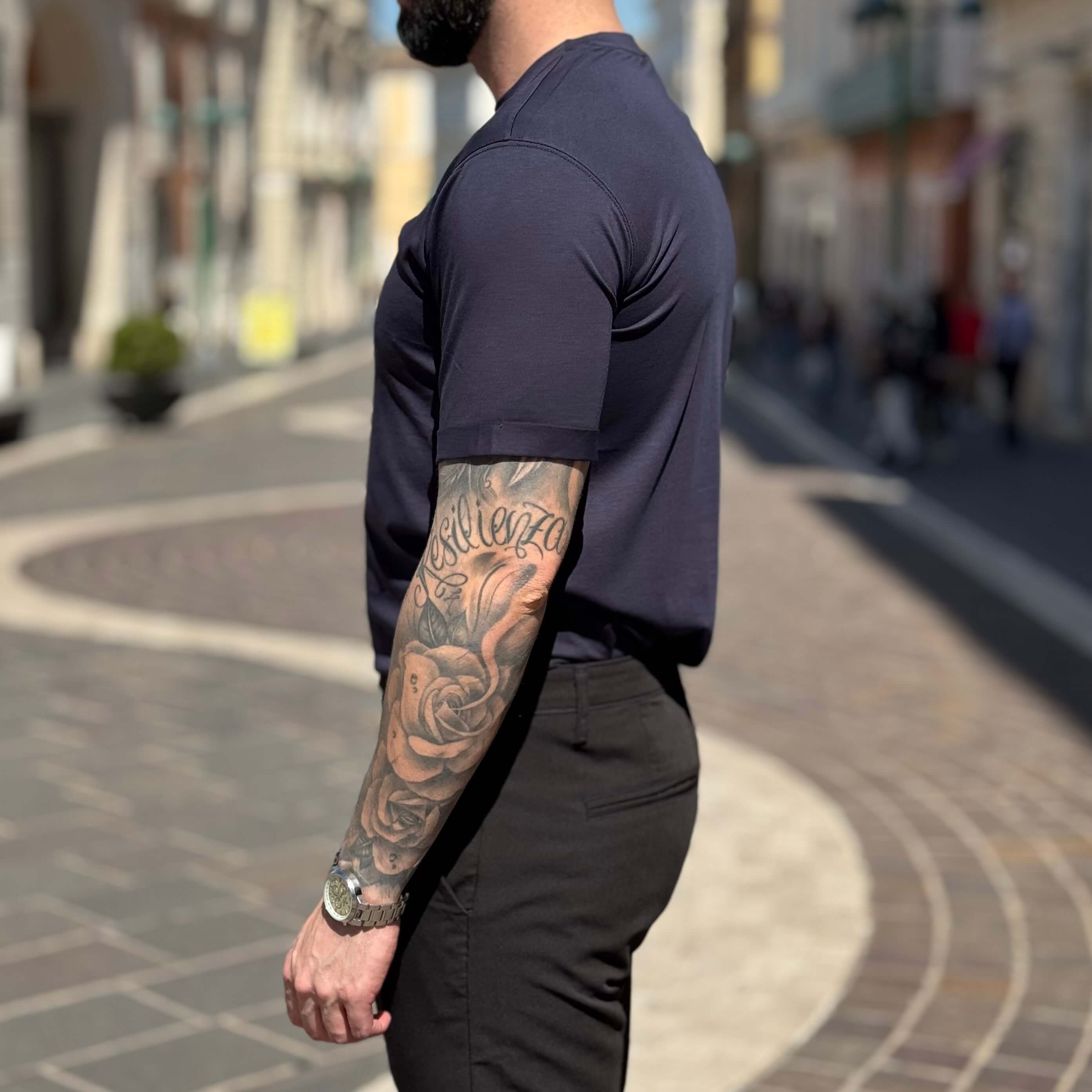 T-shirt in filo di scozia