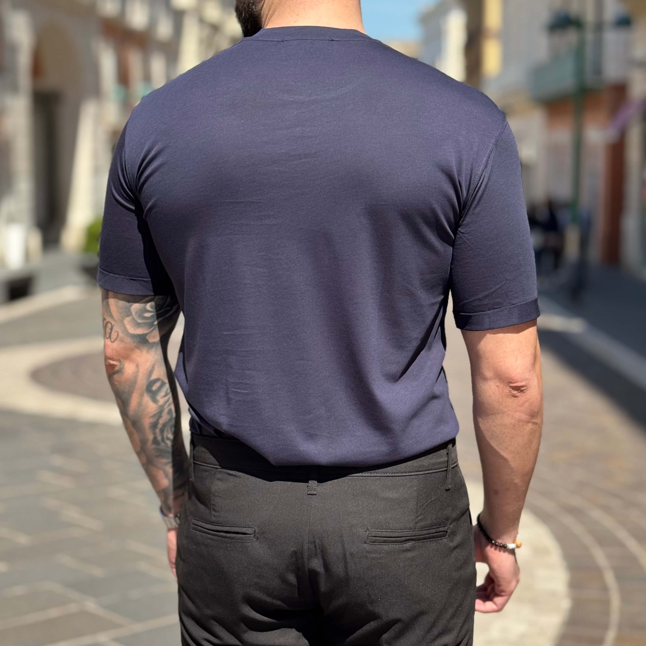 T-shirt in filo di scozia