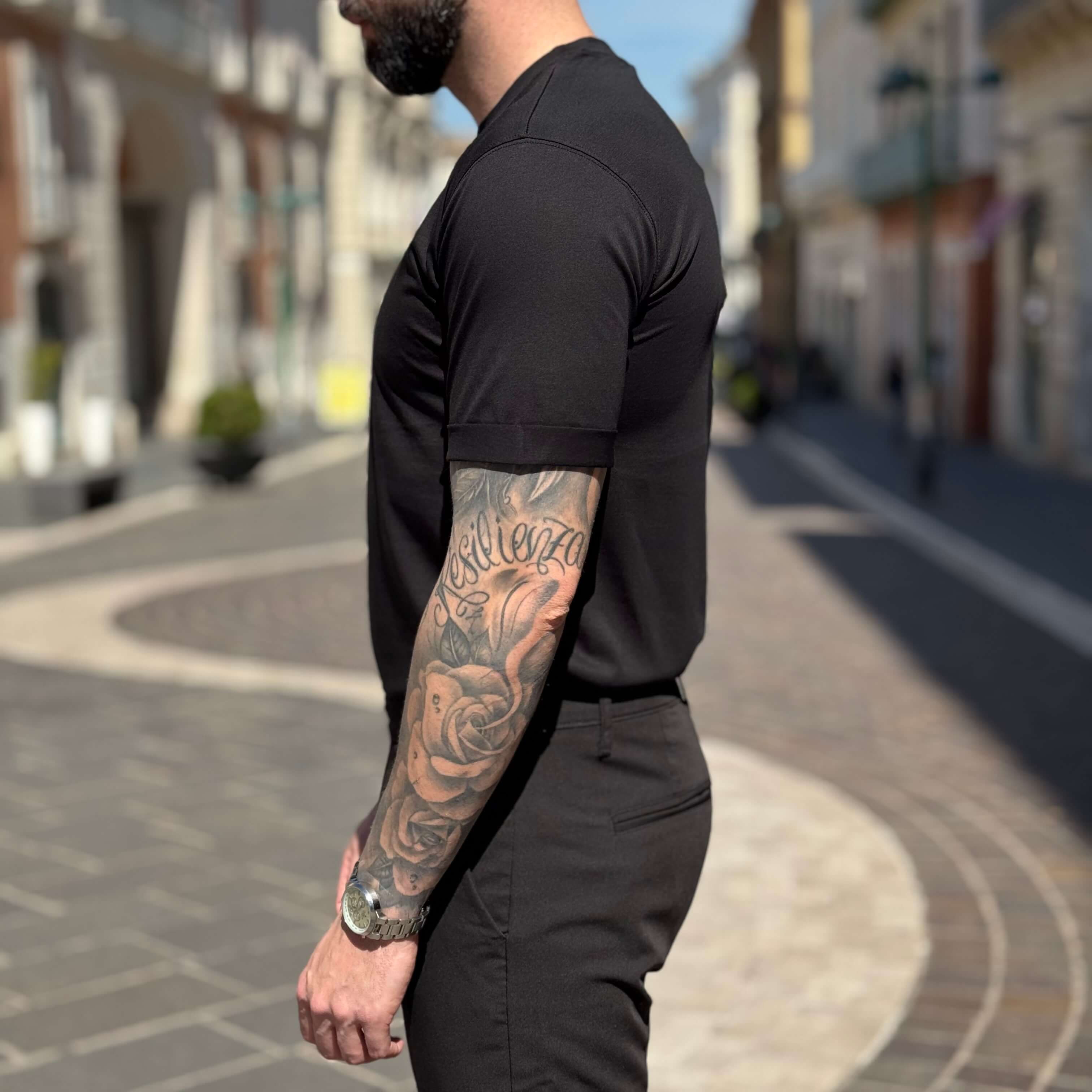 T-shirt in filo di scozia