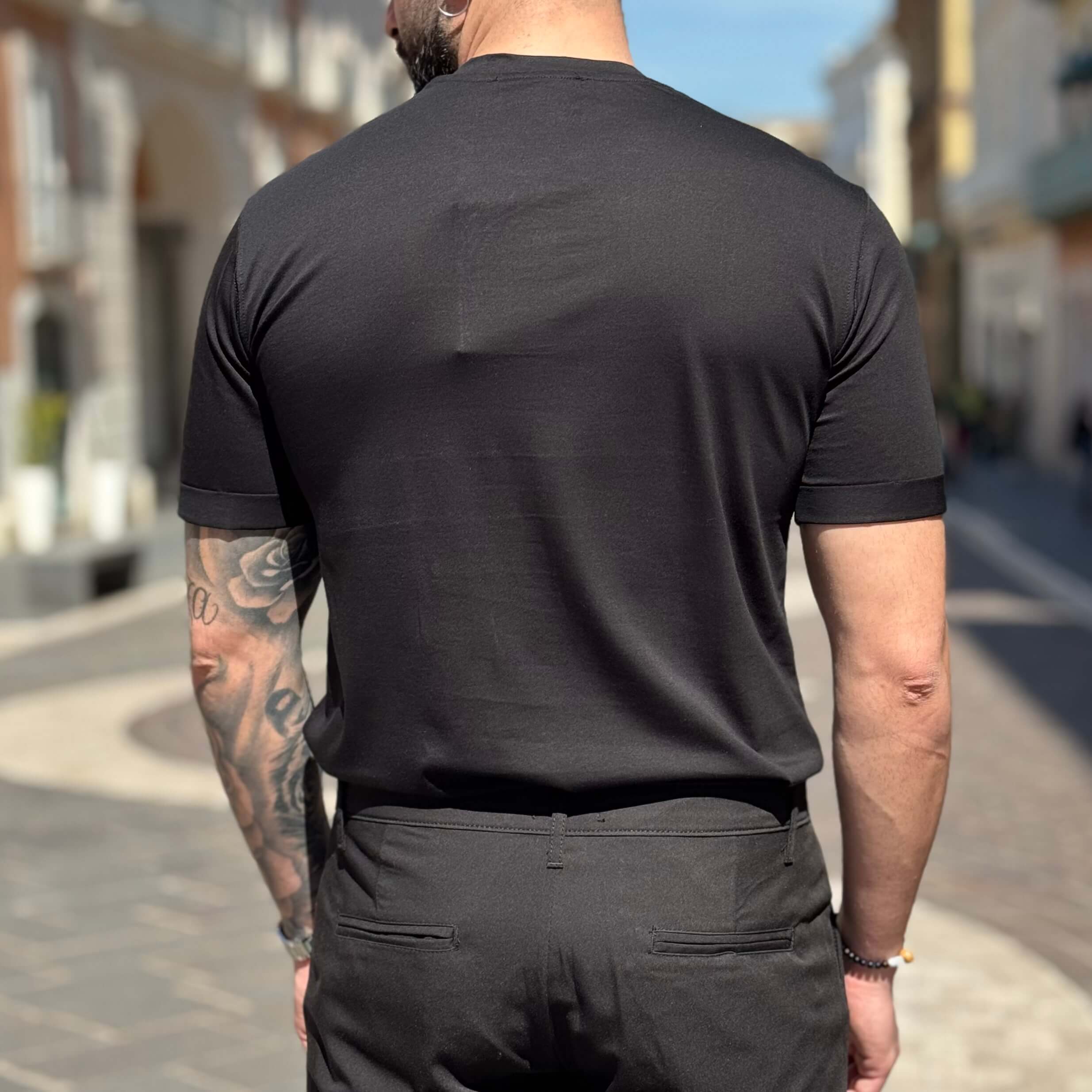 T-shirt in filo di scozia