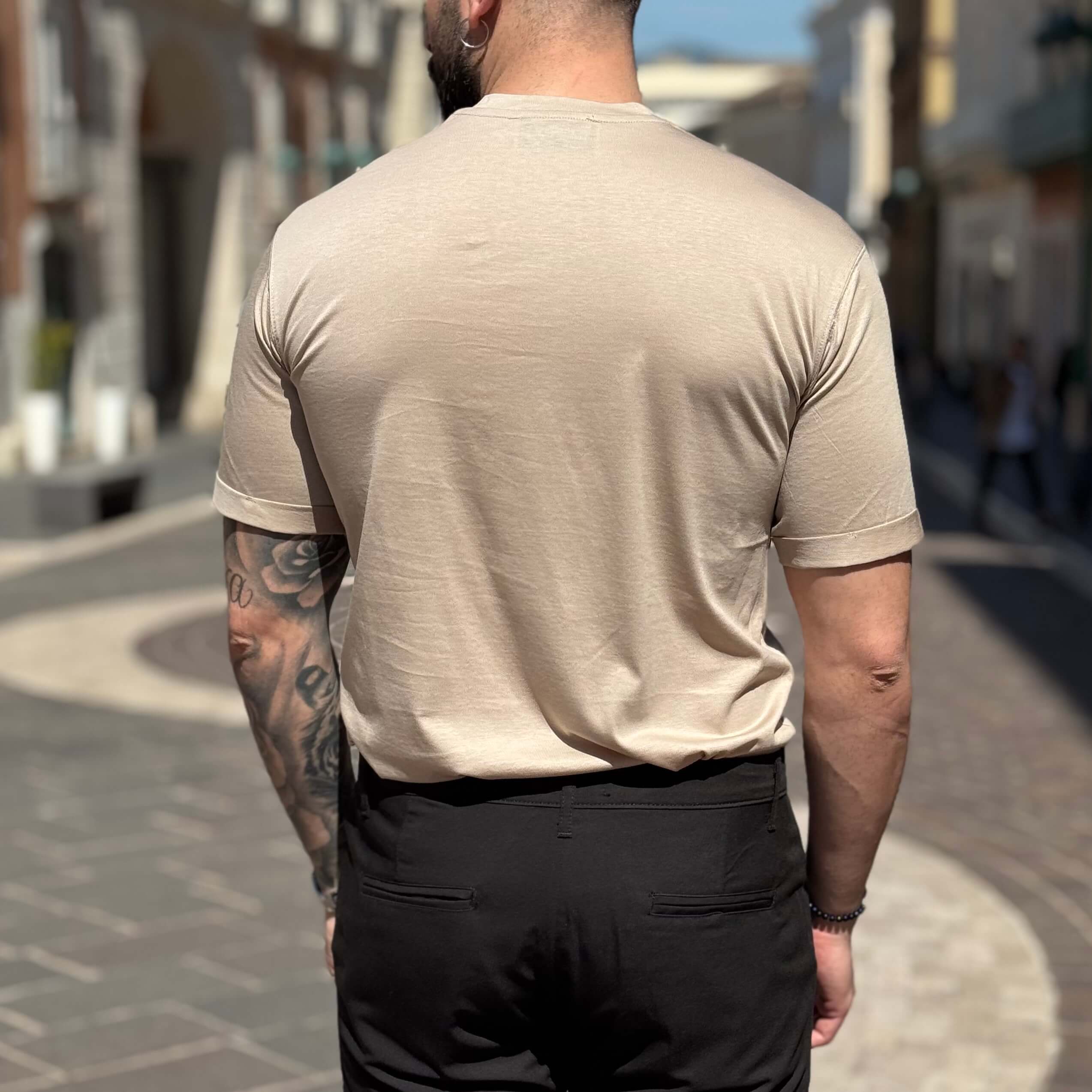 T-shirt in filo di scozia