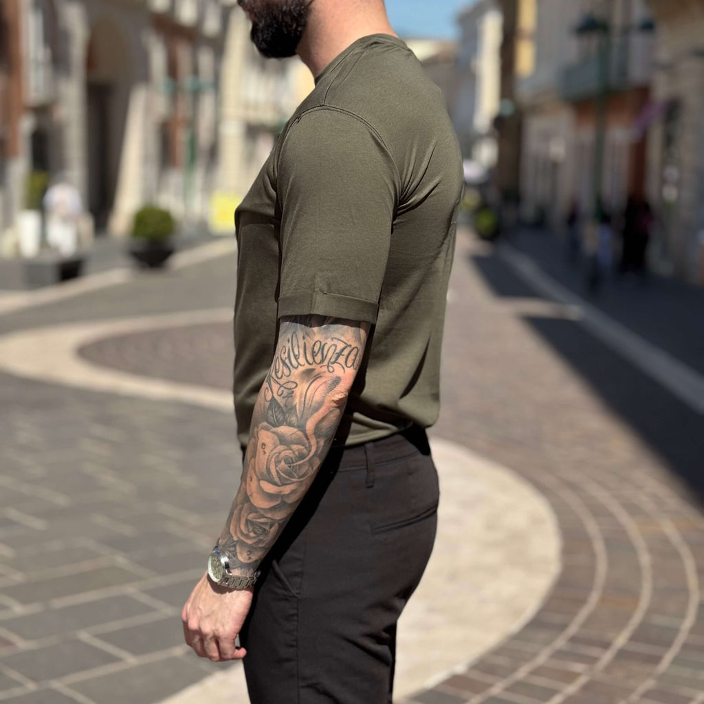 T-shirt in filo di scozia