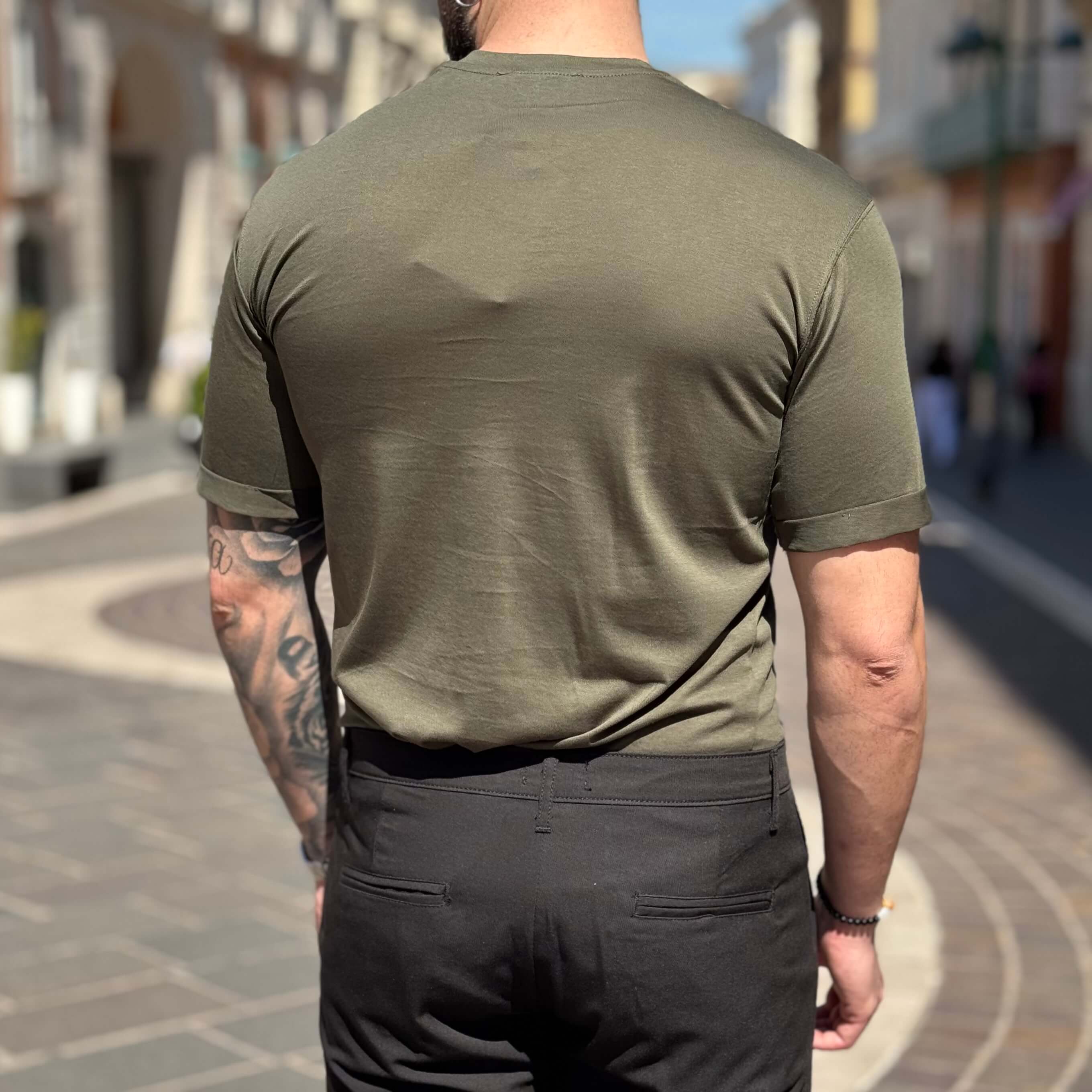 T-shirt in filo di scozia