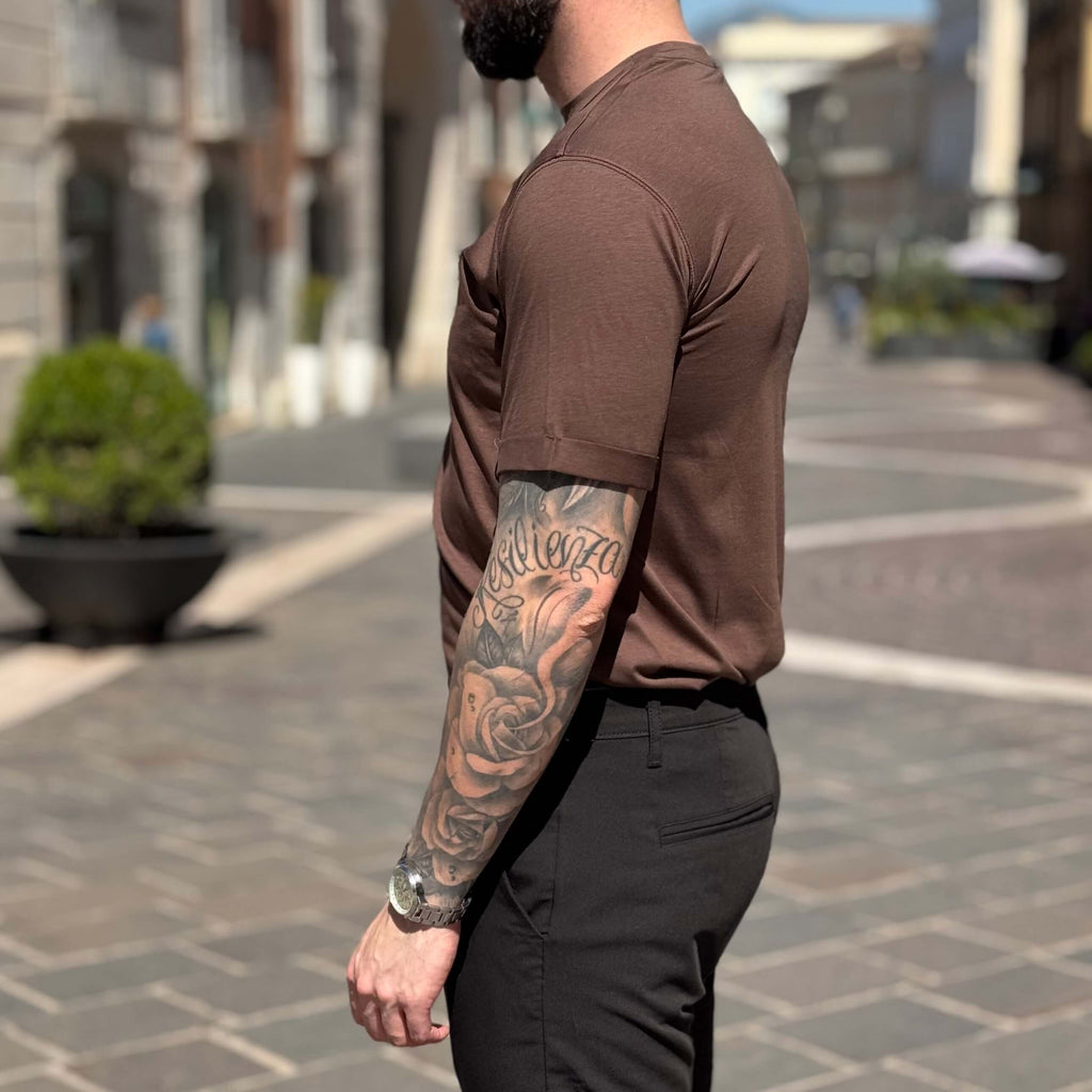 T-shirt in filo di scozia