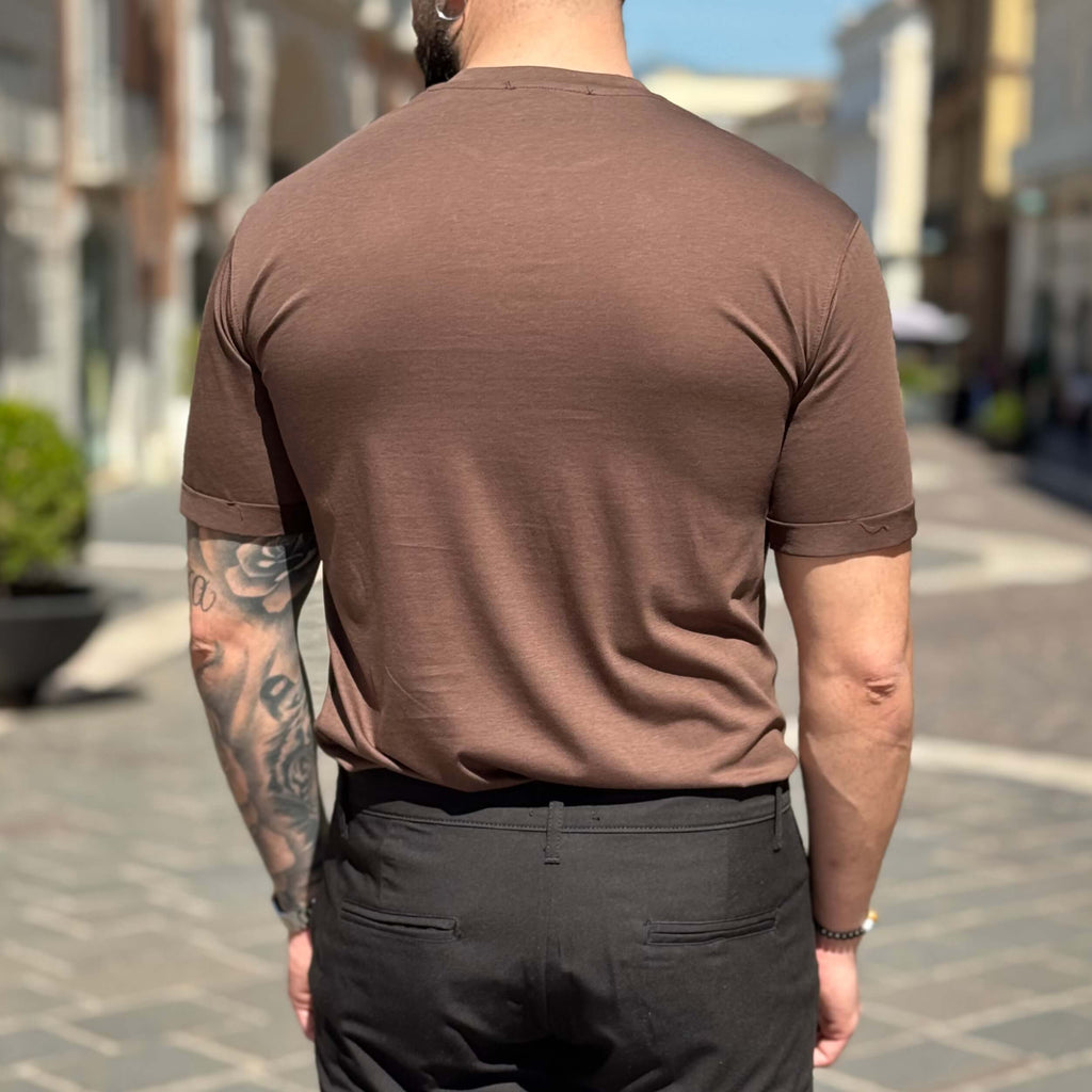 T-shirt in filo di scozia