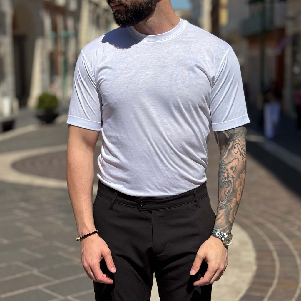 T-shirt in filo di scozia