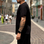 Regular-fit basic black T-shirt - FLAG STORE